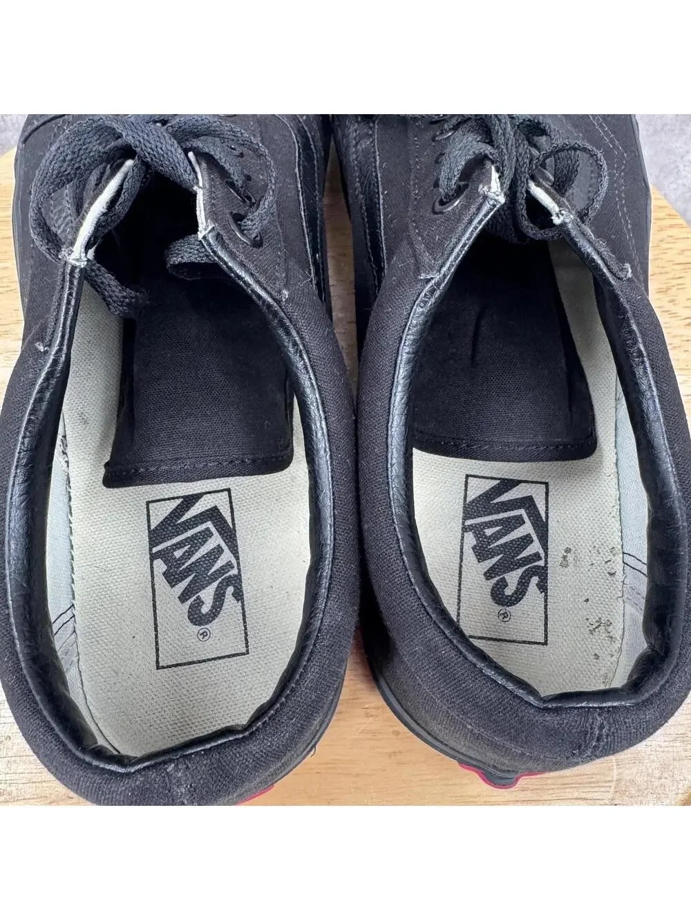 Vans Old Skool Shoes Mens Size 11.5 Black Canvas Low Top Skate Sneakers Casual - Picture 6 of 12